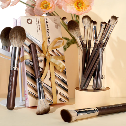 JESSUP Shimmer Brown Pro Brush Set